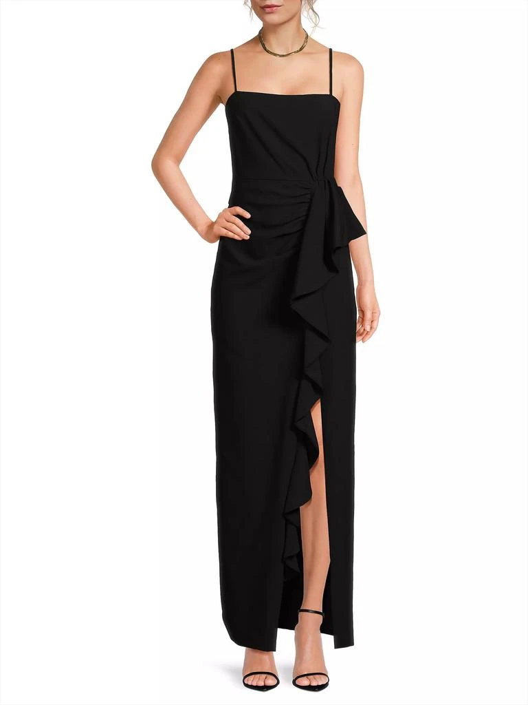 Black Halo Eve Del Mar Ruffled Gown 2