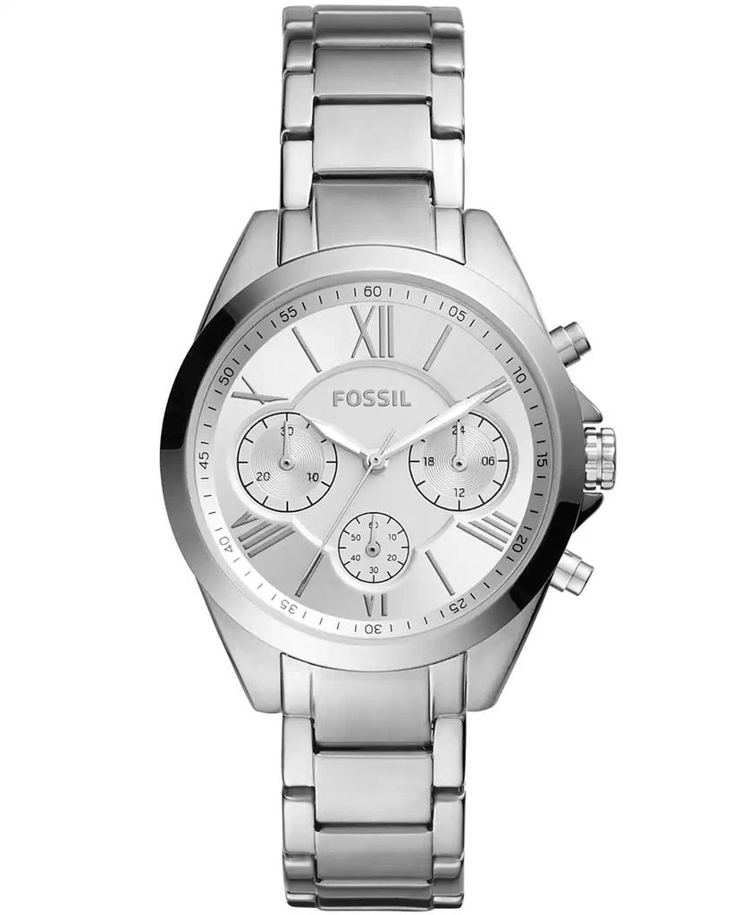 Fossil Women's Modern Courier Chronograph Stainless Steel Silver-Tone Watch 36mm 1