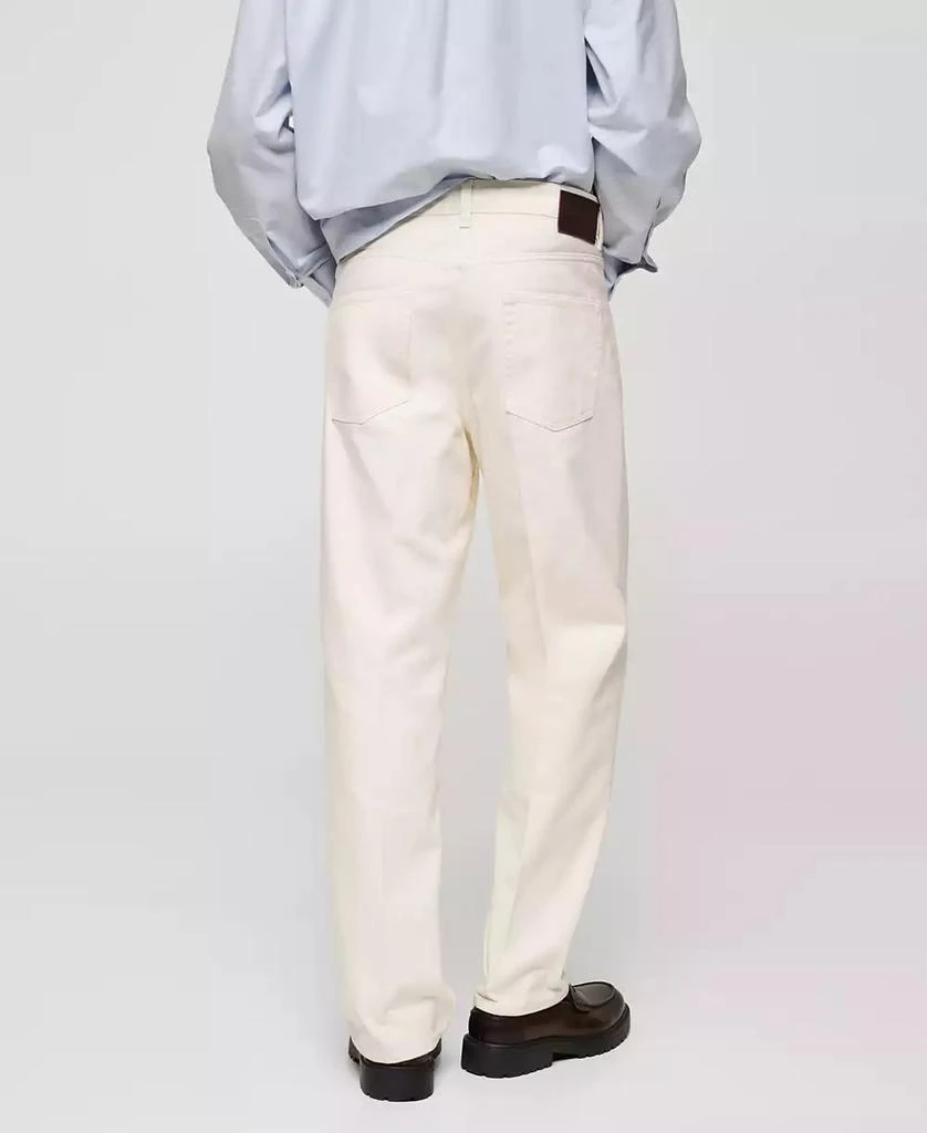 Mango Men's Flattened Stripe Relaxed-Fit Jeans 8