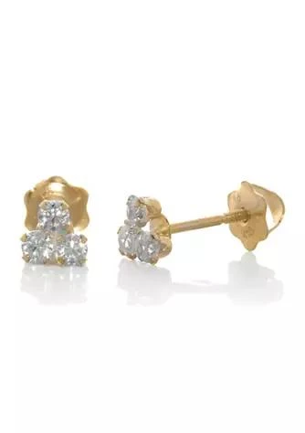 Belk 
Co. Kids Cubic Zirconia Stud Earrings in 14K White Gold