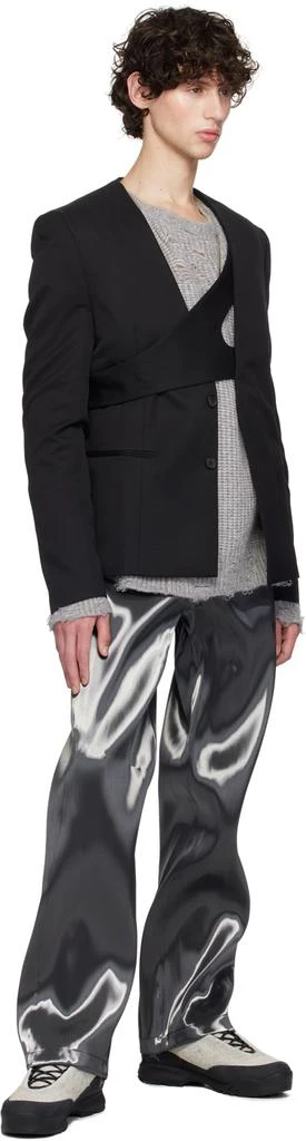 Heliot Emil Gray Distressed Sweater 4