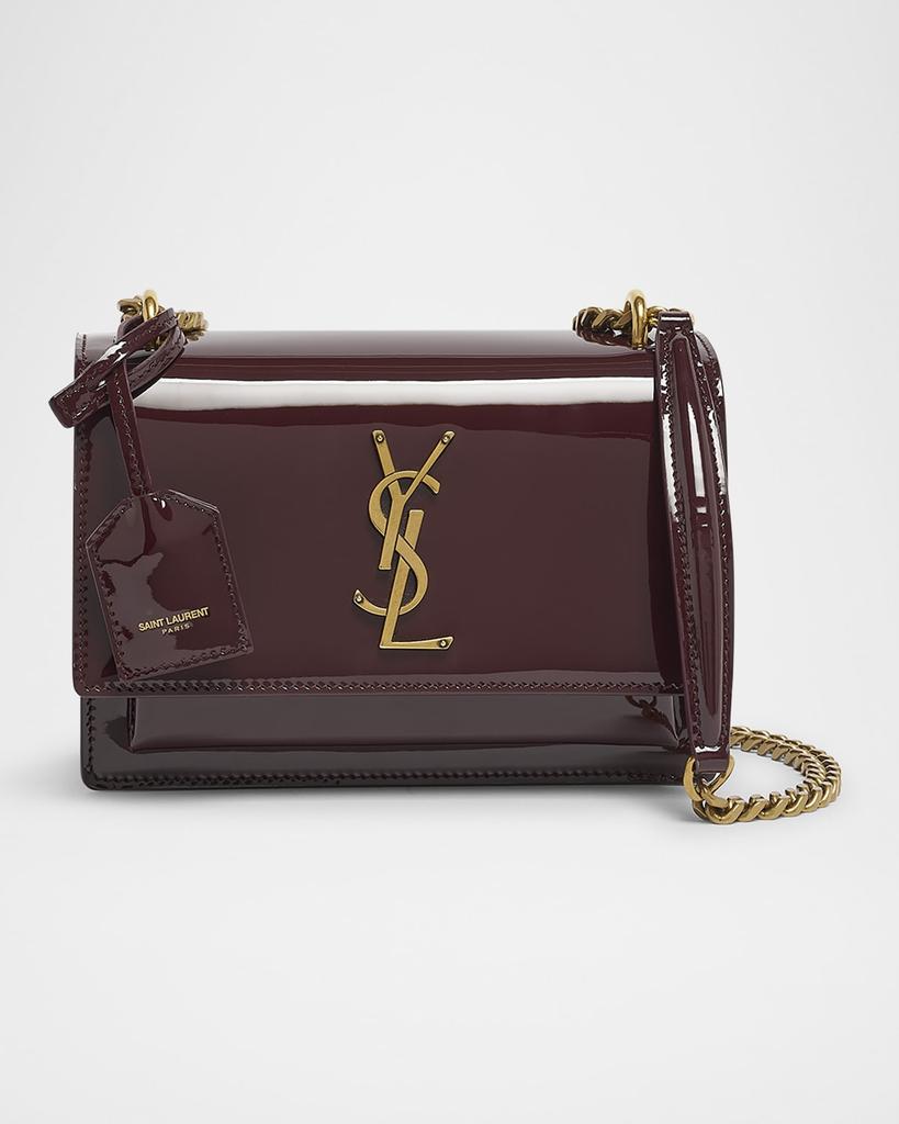 VIP【送料関税込】Saint Laurent KATE PATENT CROSSBODY BAG YSL Kate Crossbody Bag Black Patent Leather Medium