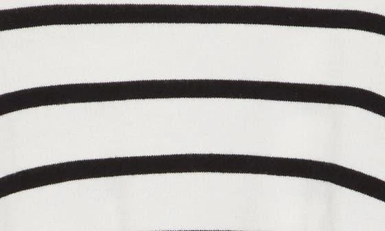 Bobeau Stripe Short Sleeve Mock Neck Sweater 4