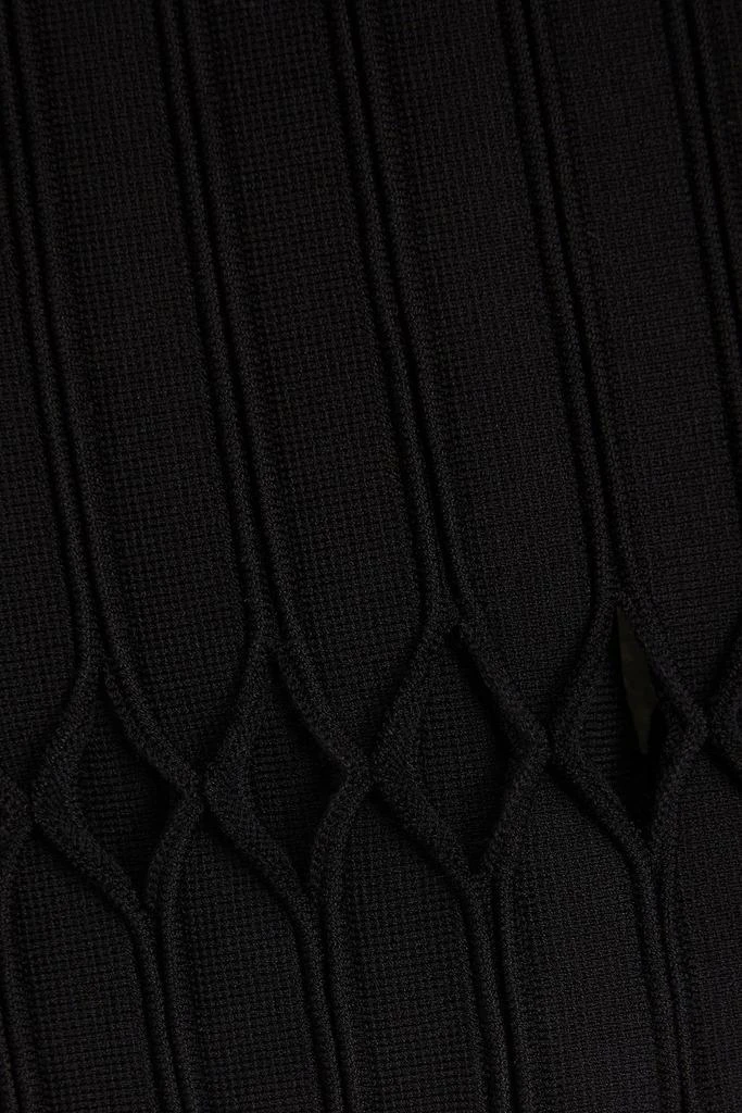 Aje Ney cropped cutout ribbed-knit top 4