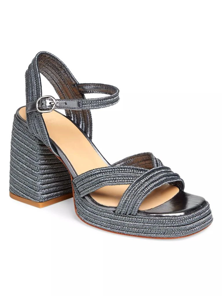 CASTAÑER Valle 100MM Woven Block-Heel Sandals 2