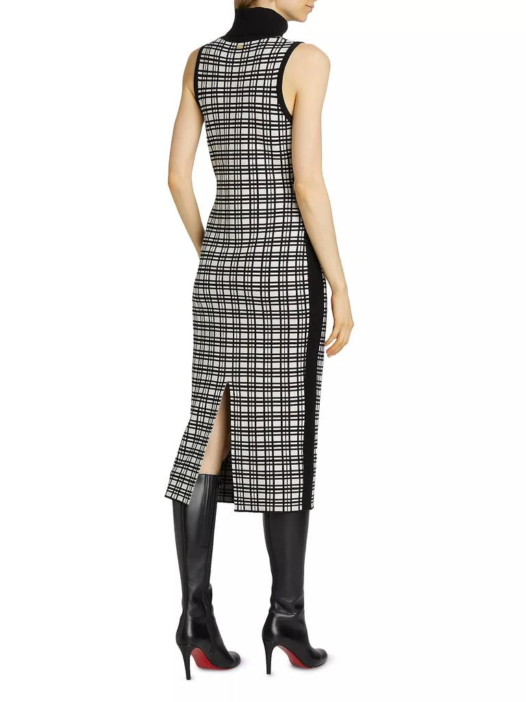 Toccin Peggy Windowpane Knit Sleeveless Midi-Dress 5