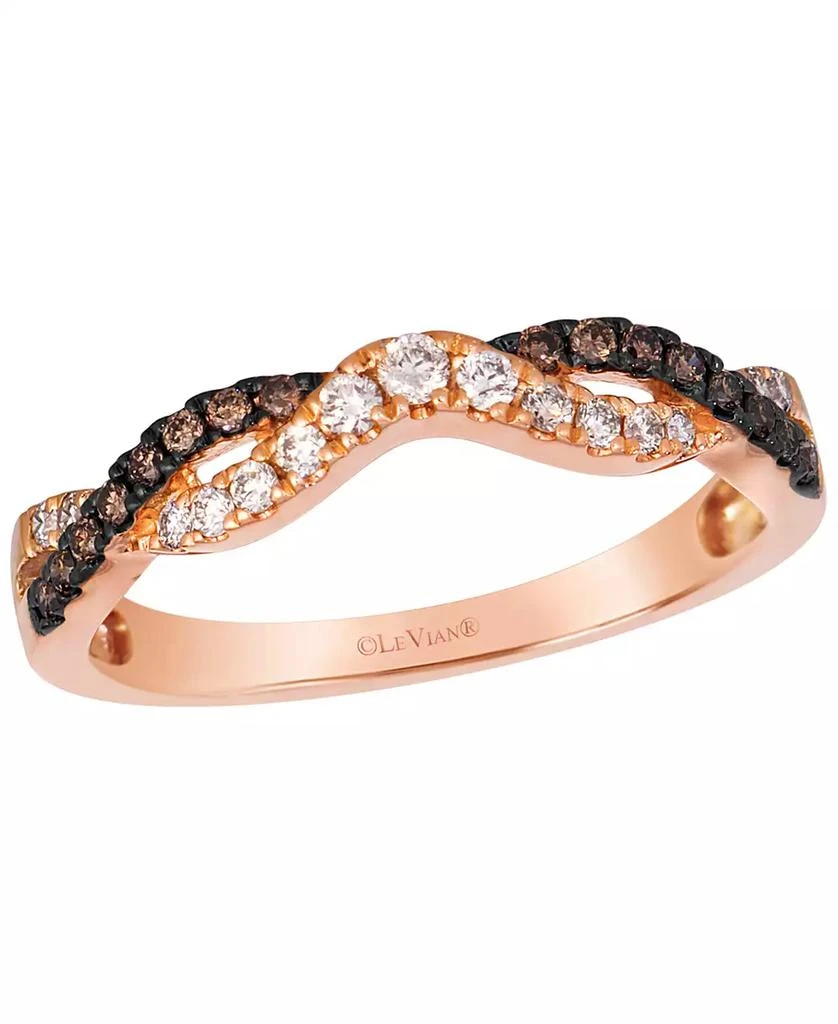 Le Vian Nude Diamond (0.15 ct. t.w.) 
Chocolate Diamond (0.12 ct. t.w.) Ring in 14k Strawberry Gold