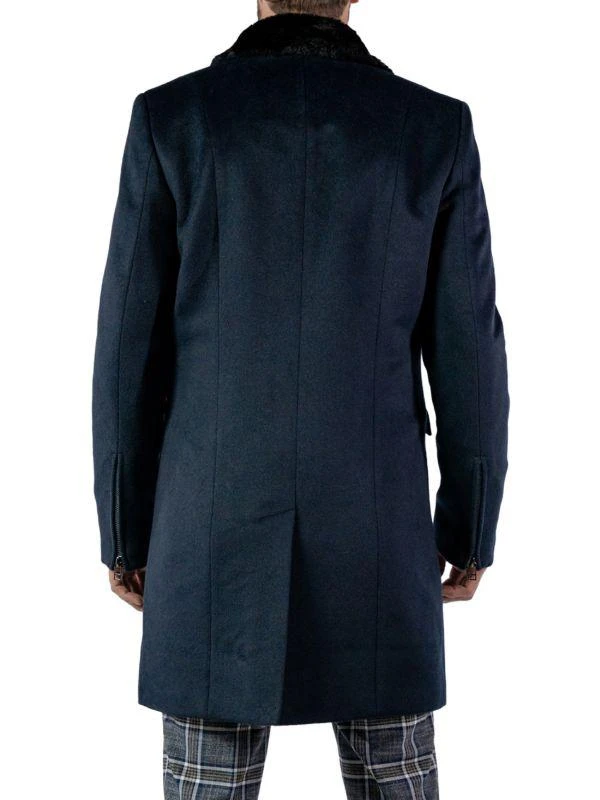 Woodpecker Faux Fur Trim Wool Blend Top Coat 2