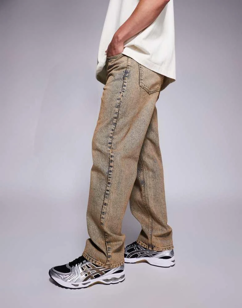 ASOS ASOS DESIGN baggy jeans in orange tint 3