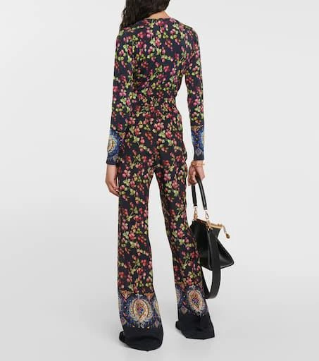 ETRO Printed high-rise silk pants 3