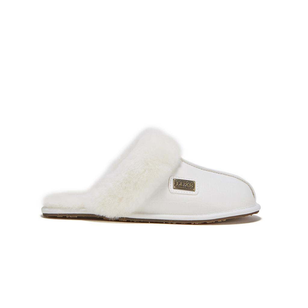 Australia Luxe Collective CLOSED MULE CROC PALE