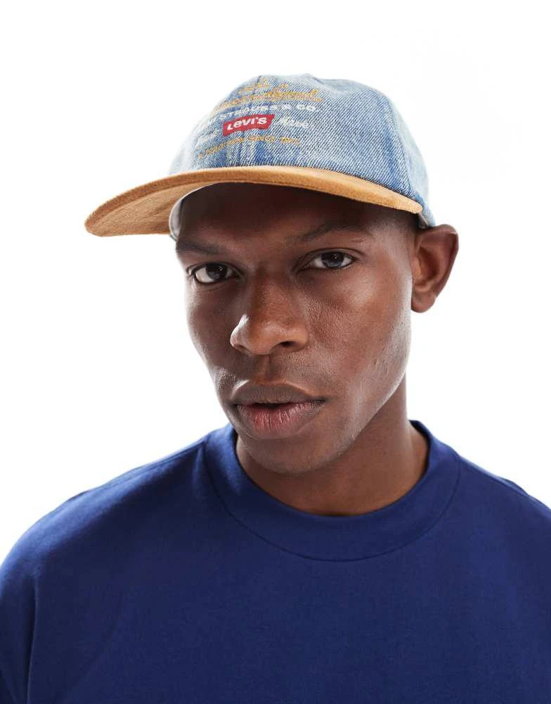 Levi
s Levi
s american legend relaxed dad denim baseball cap in mid wash