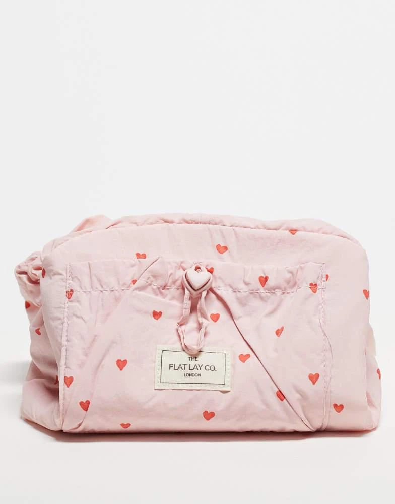 Flat Lay Company The Flat Lay Co. Drawstring Makeup Bag- Sweet Pink Hearts 1