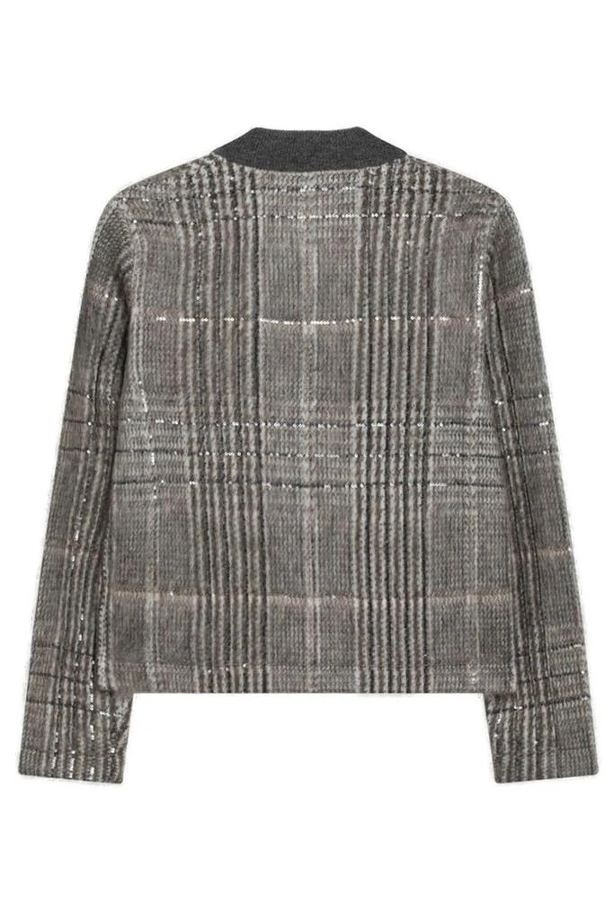 Brunello Cucinelli Brunello Cucinelli Dazzling Checked Jacquard Cardigan 2