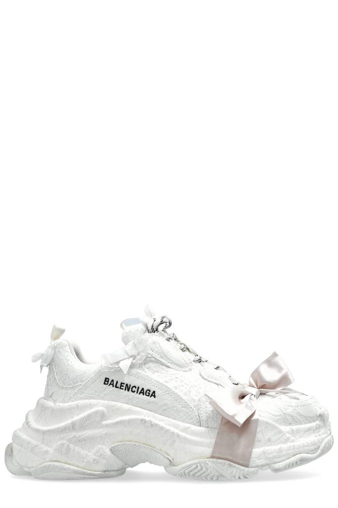 【BALENCIAGA】Paris distressed open-back sneakers White Paris distressed open-back sneakers in white - Balenciaga