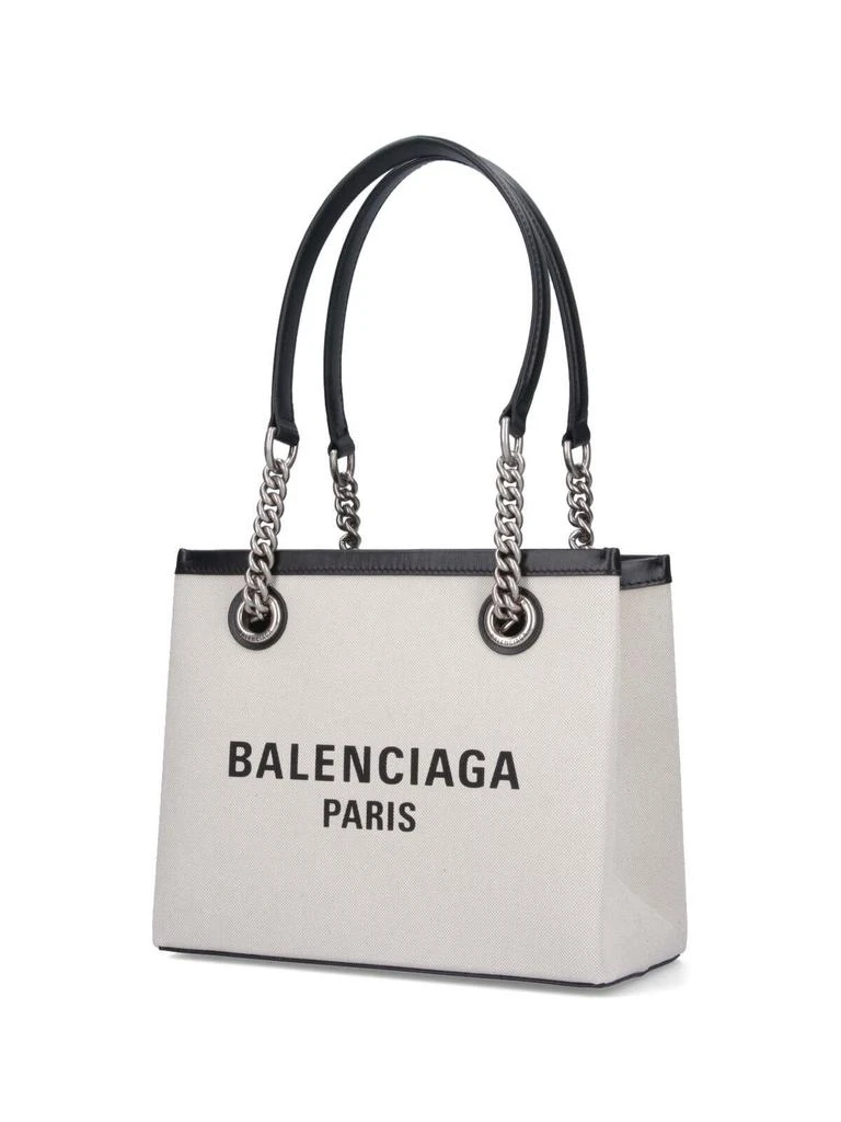 Balenciaga Balenciaga Paris Logo Printed Squared Small Tote Bag 3