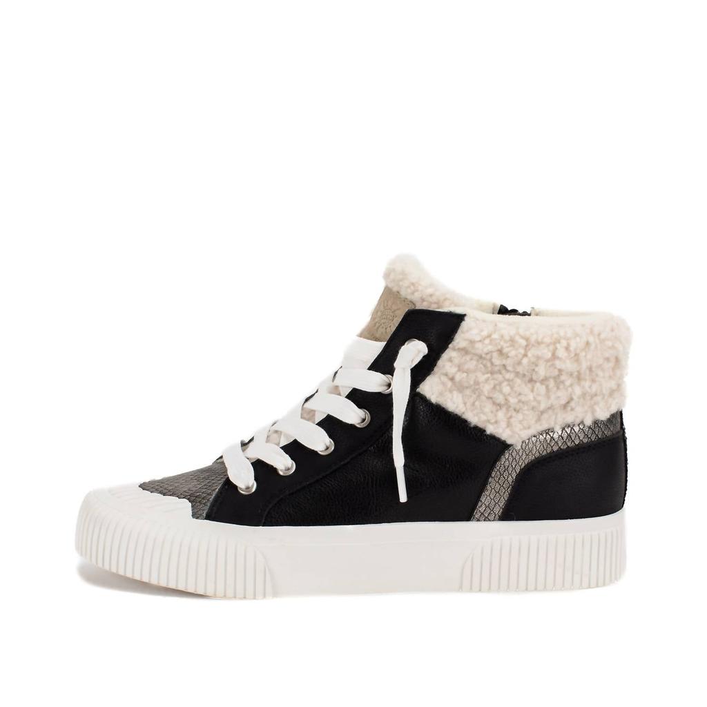 Yellow Box Women's Gaston High Top Sneaker In Black