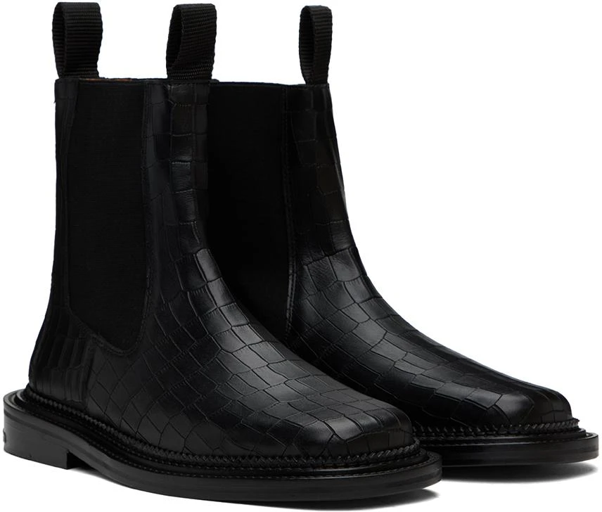 Toga Virilis Black Side Gore Chelsea Boots 4