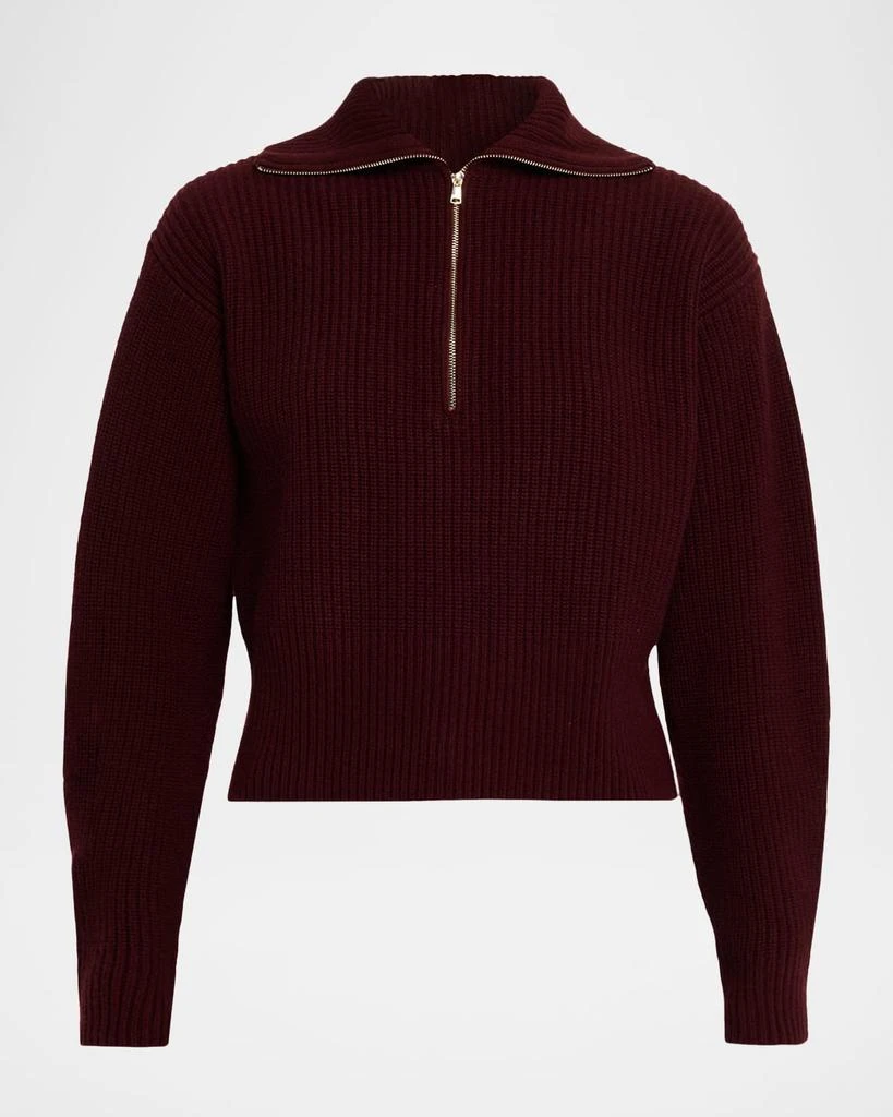 Max Mara Wool-Cashmere Quarter-Zip Sweater 1