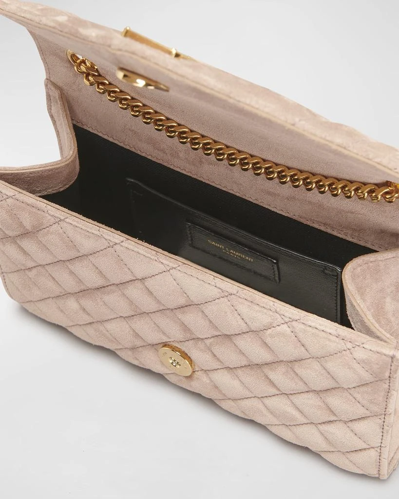 Yves Saint Laurent Envelope Triquilt YSL Small Shoulder Bag in Suede 3
