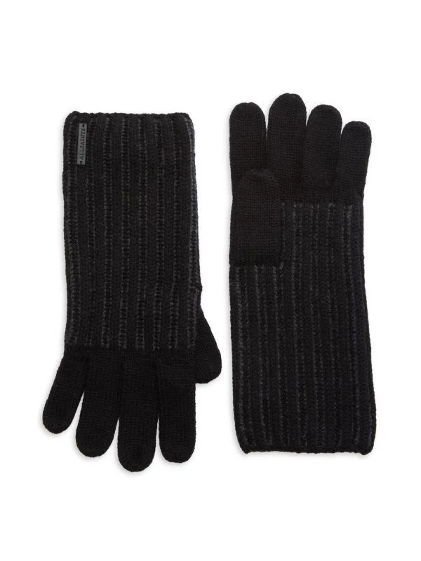 ALL SAINTS Plaited Ribbed Gloves 1