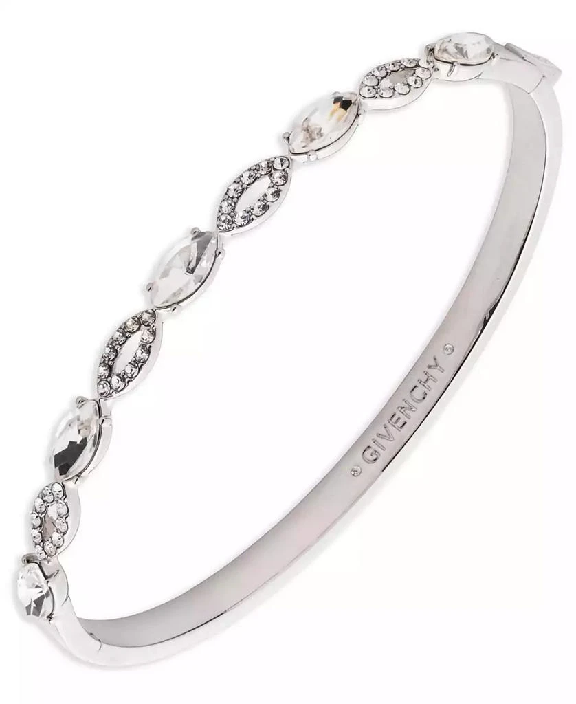 Crystal Stone Gold-Tone Bangle Bracelet