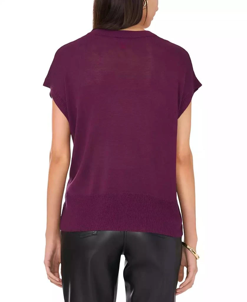 Vince Camuto Women's V-Neck Short-Sleeve Sweater 2