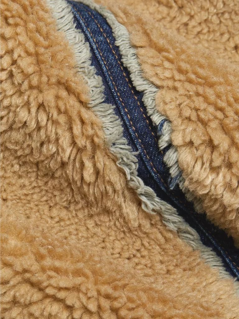Free People Holly Oversized Denim &amp; Sherpa Jacket 7