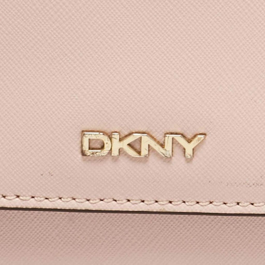 DKNY DKNY Pink Leather Logo Flap Top Handle Bag 5