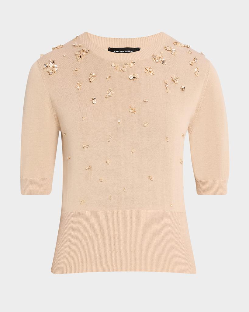 Fabiana Filippi Crewneck Sequin Degrade Sweater