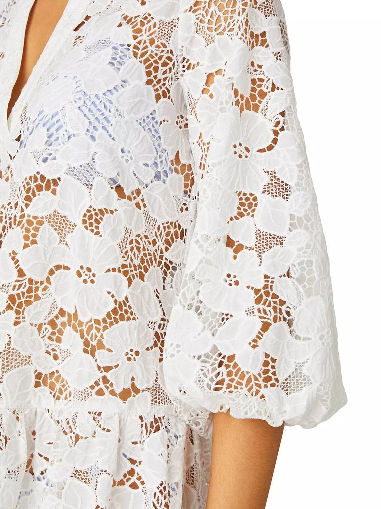 Shoshanna Umbrella Tiered Lace Minidress 5