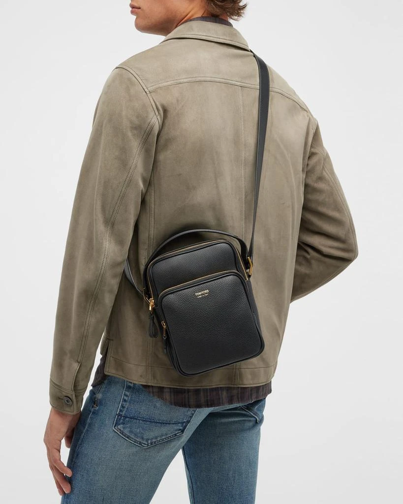 Tom Ford Men's Leather Zip Crossbody Bag 4