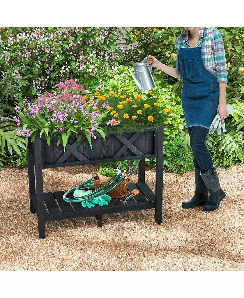 GOUUN 5 Tier Metal Plant Stand with Hanging Hook for Multiple Plants-Pink
Blue 5