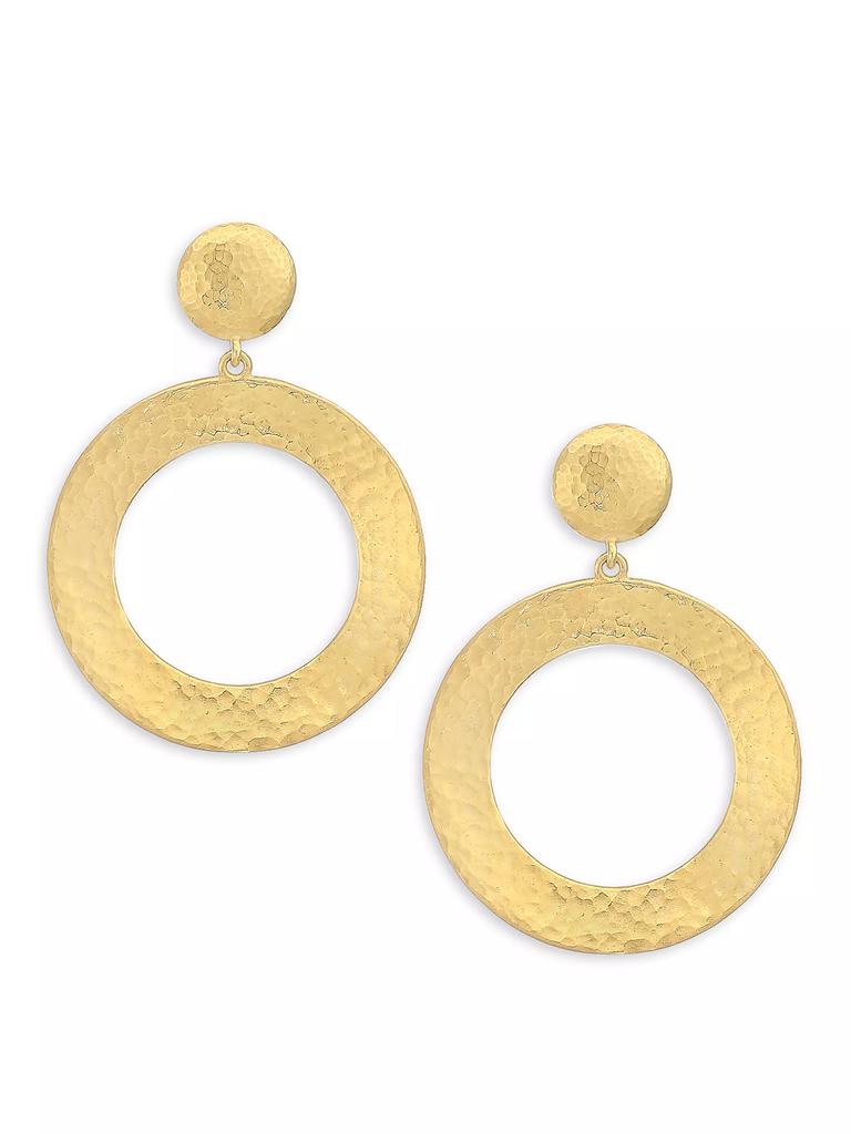 Gurhan Hourglass 24K Gold Vermeil Drop-Hoop Earrings