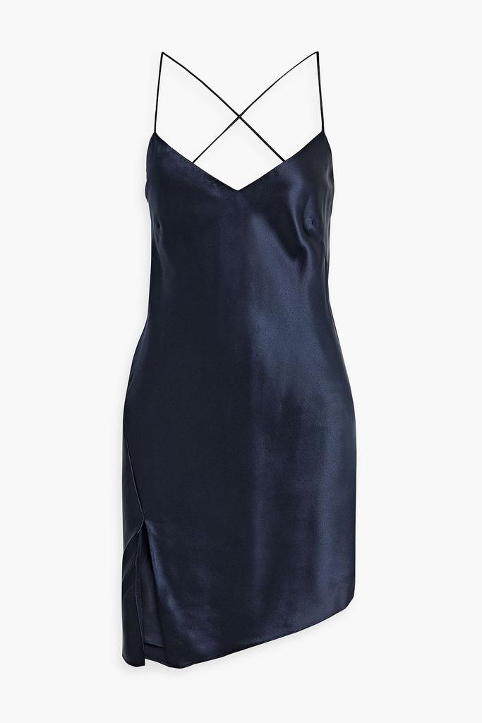 Michelle Mason Silk-satin mini slip dress