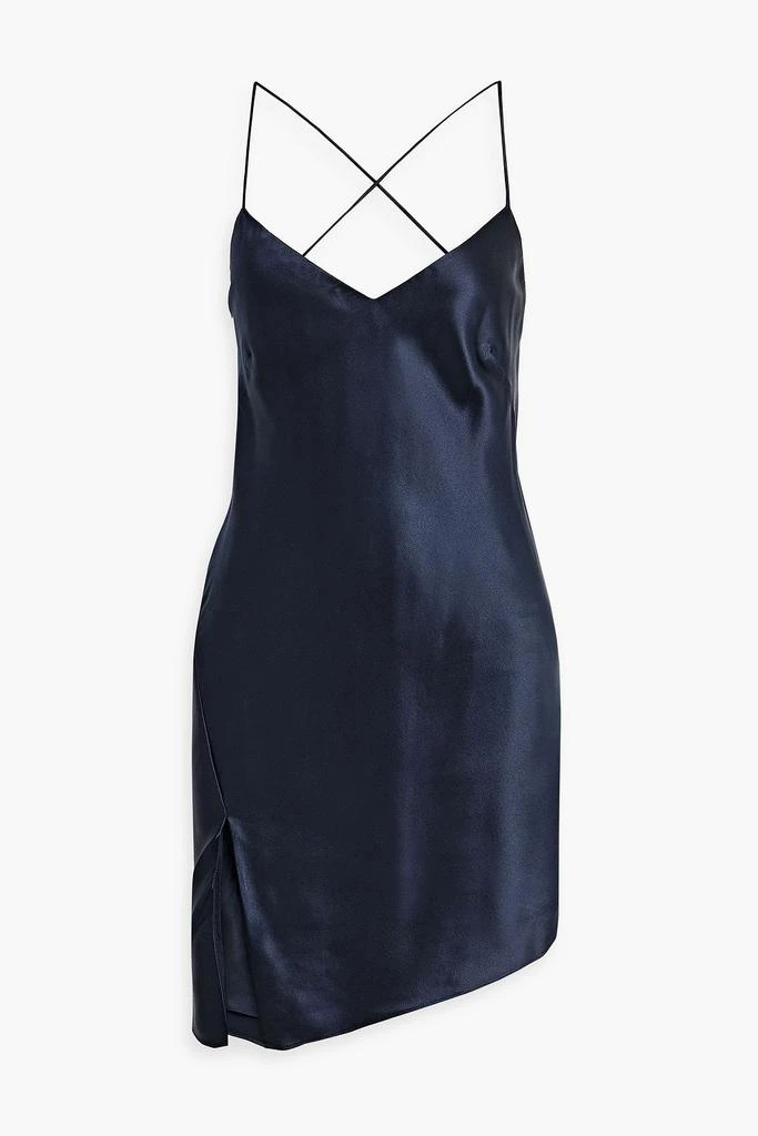Michelle Mason Silk-satin mini slip dress 1