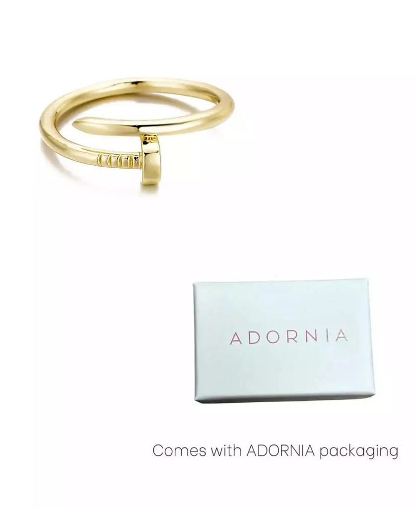 ADORNIA Gold Plated Nail Ring 3