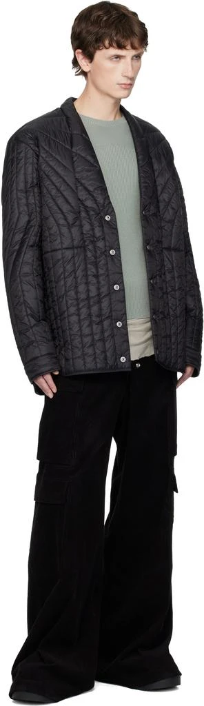 Rick Owens Black Concordians Long Sleeve Quilted Liner Down Jacket 4