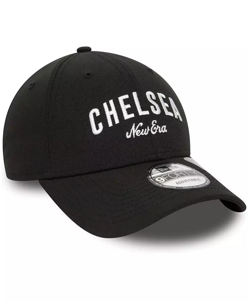 New Era Men's Black Chelsea Wordmark 9FORTY Adjustable Hat 3