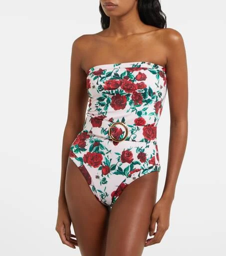Alexandra Miro Whitney floral belted swimsuit 2