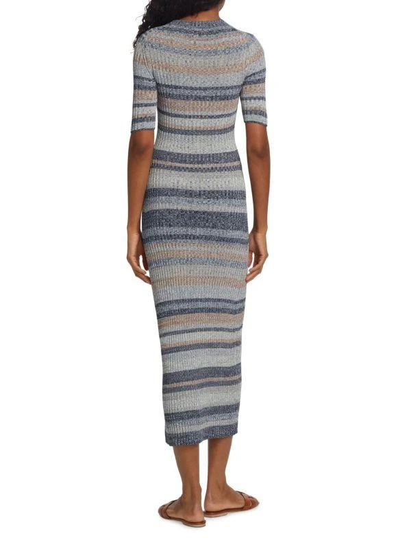 Zimmermann Wonderland Striped Rib Knit Midi Dress 3