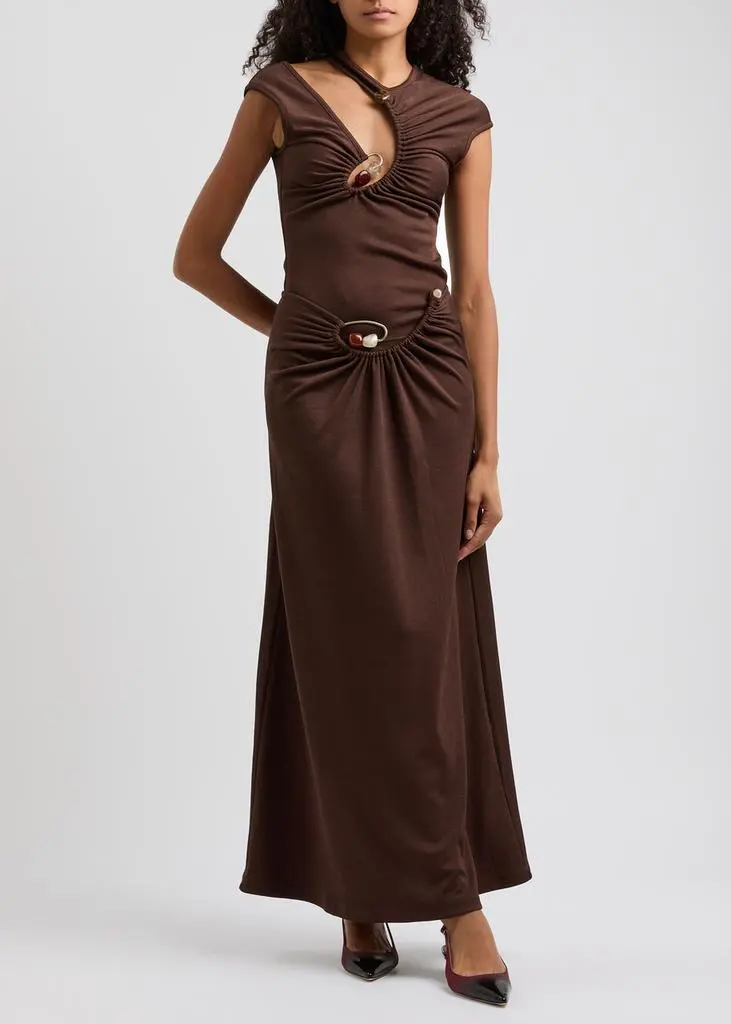 Christopher Esber Spiral Crystal stretch-jersey maxi skirt 4