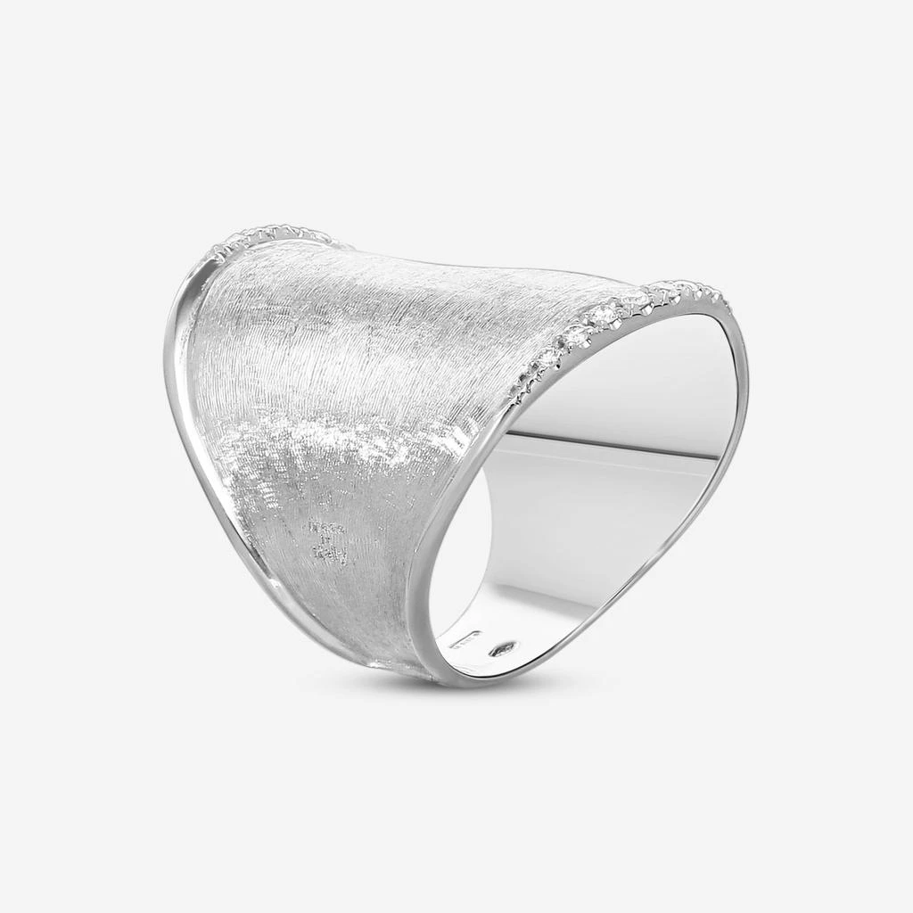 Marco Bicego Marco Bicego Lunaria 18K White Gold Diamond Large Band Ring Sz. 7 AB552_B_W_02 2