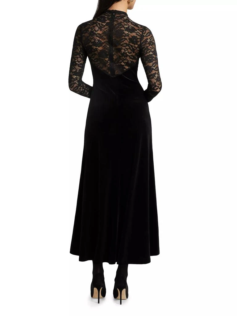 Ronny Kobo Martha Velvet-Lace Long-Sleeve Maxi Dress 5