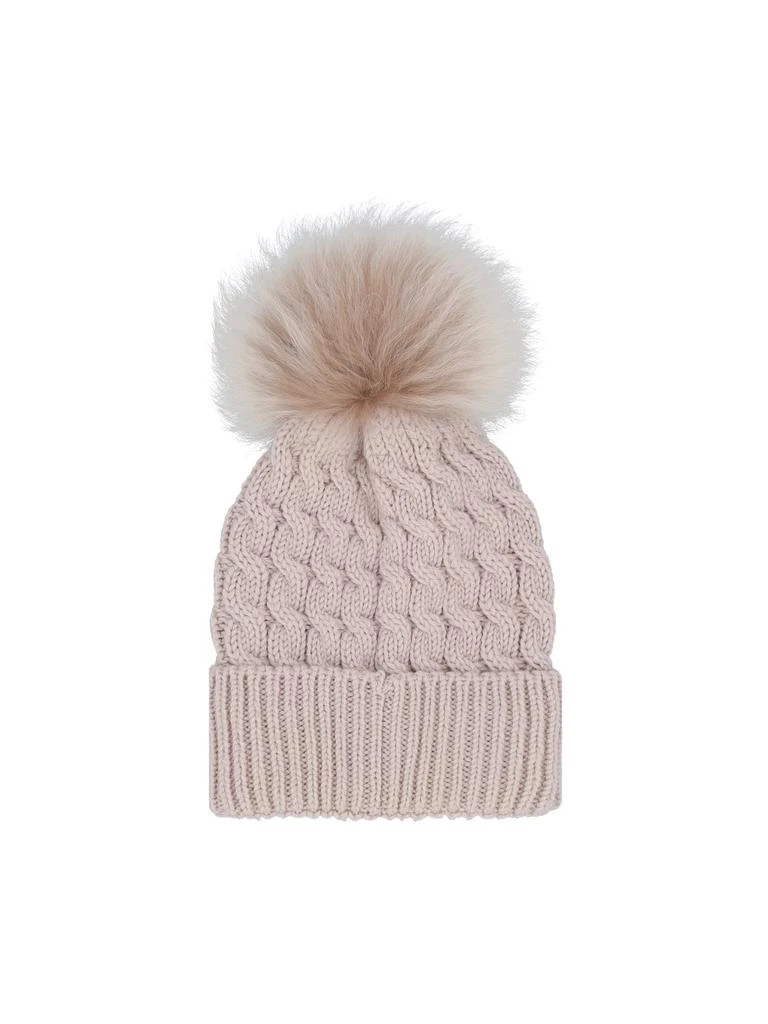 Moncler Moncler Grenoble Cable Knit Pom Pom Beanie Hat 2