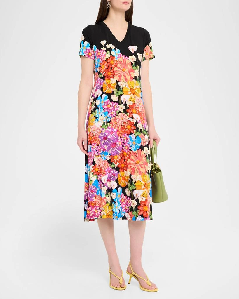 Johnny Was The Janie Floral-Print Favorite T-Shirt Midi Dress 4