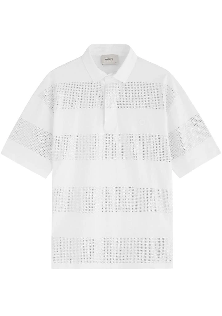 COPERNI Crystal-embellished cotton polo shirt 1