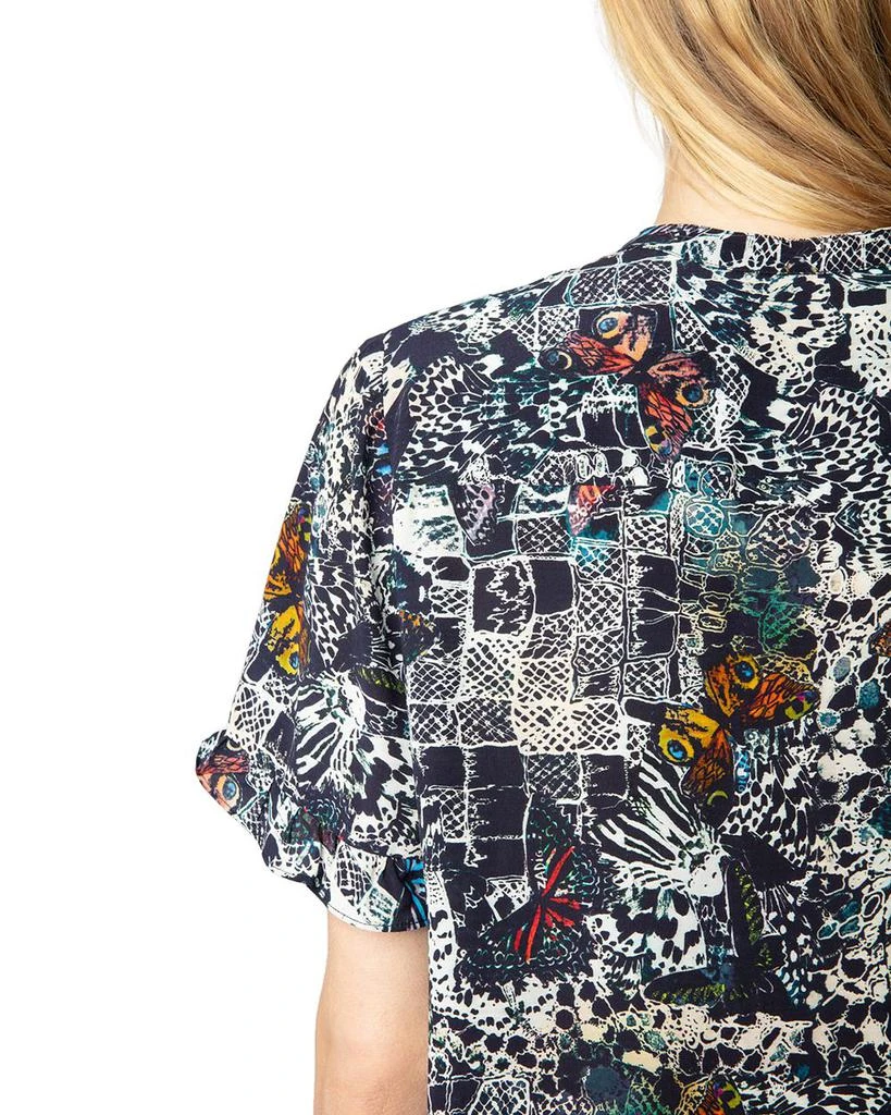 ZADIG & VOLTAIRE Tafiz Soft Butterfly Print Top 5