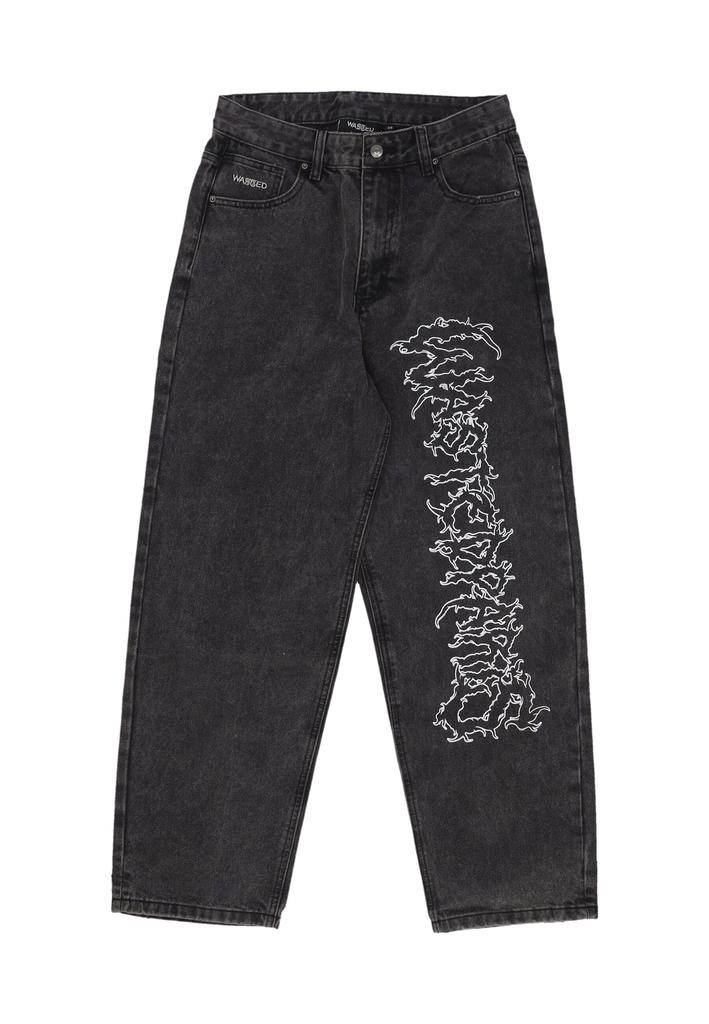 Wasted Paris Jeans Man Varg Casper Pants Faded Black