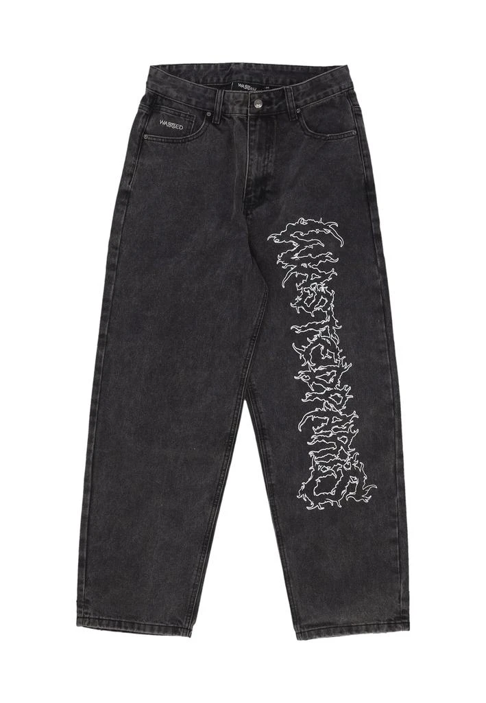 Wasted Paris Jeans Man Varg Casper Pants Faded Black 1